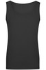 A black ladies' elastic top tank shirt, featuring a simple, sleek design and no visible logos.