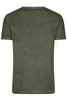 A men's short-sleeve T-shirt in an olive green colour, featuring a plain design and a logo.