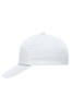 A white 5 Panel Promo Cap featuring a plain design and a logo on the front.