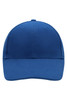 A low-profile six-panel cap in a solid blue colour, featuring a plain design and a logo on the front.