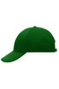 A low-profile green six-panel cap with a curved brim and a logo on the side.