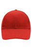 A red low-profile six-panel cap with a curved brim and no visible logos or embellishments.
