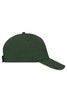 A green 5 Panel Sandwich Cap featuring a curved brim and an adjustable strap at the back. It has a logo.