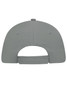 A grey 5 Panel Sandwich Cap with a simple design and an adjustable strap at the back.