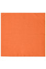 An orange bandana displayed flat, featuring a simple, solid colour design. It has a logo in one corner.