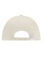 A beige cap featuring a curved brim and a rear adjustable strap. The design includes a logo on the back.