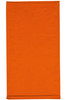 An orange headband made from cotton, featuring a simple design with a logo.