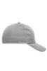 A heavy cotton grey 6-panel cap with a curved brim and adjustable back, featuring a small logo.