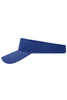 A blue fashion sunvisor featuring a wide brim and an adjustable band, with a logo on the side.