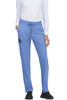 Atria Pant in light blue, featuring a drawstring waist and logo branding, showcased on a model standing.