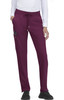 Atria Pant in a rich plum colour, featuring pockets and a drawstring waist. It has a logo on the side.