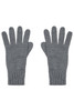 Knitted gloves in a grey colour, featuring ribbed cuffs and a textured finish. The gloves display a classic design.
