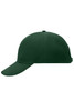 A dark green six-panel cap with a curved brim and a logo on the side.