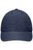 A navy blue 6 Panel Coolmax® Cap featuring a logo on the front and a structured design.