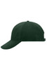 A dark green 6-panel softlining cap with a curved brim and a rear adjustment strap. Features a logo.