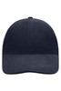 A navy blue six-panel cap with a soft lining and a curved brim. It features a logo on the front.