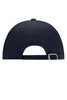 A navy blue 6-panel cap featuring a strap back closure and a small logo on the side.