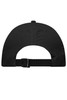 A black cap featuring a adjustable strap and ventilation holes at the back, designed for comfort and fit.