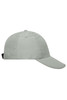 A grey six-panel cap with a curved brim and an adjustable back strap. It features a logo on the side.