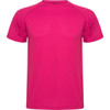 A pink Montecarlo T-Shirt with a crew neckline and short sleeves, featuring a logo.