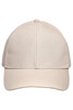 A cream-coloured 6 panel function cap with a curved brim and a logo on the front.