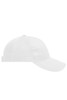 A white 6 panel air mesh cap featuring a curved brim and a structured design. It includes a logo on the front.