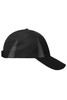 A black safety cap featuring reflective panels, designed for visibility and protection in work environments.