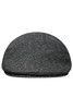 A Dandy Cap in grey herringbone pattern, featuring an oval shape and a soft fabric texture.