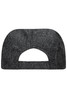 A grey herringbone cap with an open back, featuring a textured fabric and a seamless design.