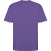 A purple oversized t-shirt featuring short sleeves and a simple design with a logo.