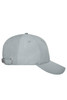 A grey six-panel workwear cap with a structured crown and adjustable strap at the back. Features a logo.
