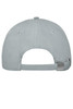 A grey six-panel workwear cap featuring a rear adjustable strap and a logo.