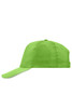 A bright green 5 Panel Promo Sandwich Cap with a curved brim and a logo on the side.