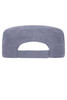 A grey military-style cap with a flat crown and adjustable strap at the back, featuring a logo.