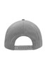 A grey 6 Panel Pro Cap Style cap featuring a rear strap and a branding logo.
