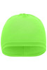 A bright green running beanie featuring a smooth, seamless design and a fitted shape.