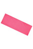 A pink running headband featuring a simple design and a smooth texture, with a small logo at one end.