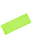 A green running headband featuring a simple design and a logo.