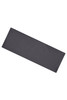A dark grey running headband featuring a smooth, flat design and a logo.