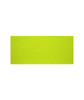A bright lime green headband made from bio cotton, featuring a simple design and a logo.