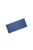 A blue Bio Cotton headband displayed flat, featuring a simple design and a logo.