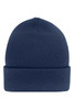 A high brim beanie in navy blue with a folded cuff and no visible logos or text.