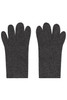 Fleece gloves in dark grey, featuring a classic design with five-fingered styling. Includes a logo.