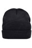 A black knitted beanie with Thinsulate™ insulation and a simple folded design. It features a logo on the side.