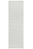 A light grey microfleece scarf with a smooth texture and folded design, featuring a simple logo.