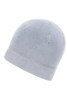 A light grey microfleece beanie with a simple design and no visible logos or branding.