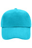 A turquoise 5 Panel Cap with a solid design and a logo on the front.