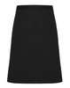 A black organic waist apron with a simple design and no visible logos. Suitable for various workwear applications.