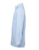 A light blue Microcheck L-S cotton button-up shirt with a logo, featuring a classic collar and long sleeves.