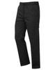 Black cargo trousers with a drawstring waist and side pockets, ideal for cooking or casual wear.